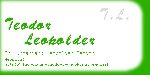 teodor leopolder business card